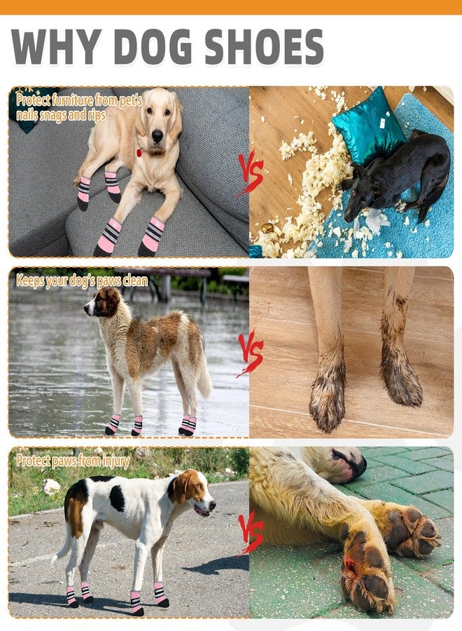 KOOLTAIL Dog Shoes for hot/Cold Pavement, Waterproof Dog Booties to Prevent Licking for Small Medium Large Size Dogs, Anti-Slip Dogs Boots & Paw Protectors Socks for Hardwood Floor - Image 5