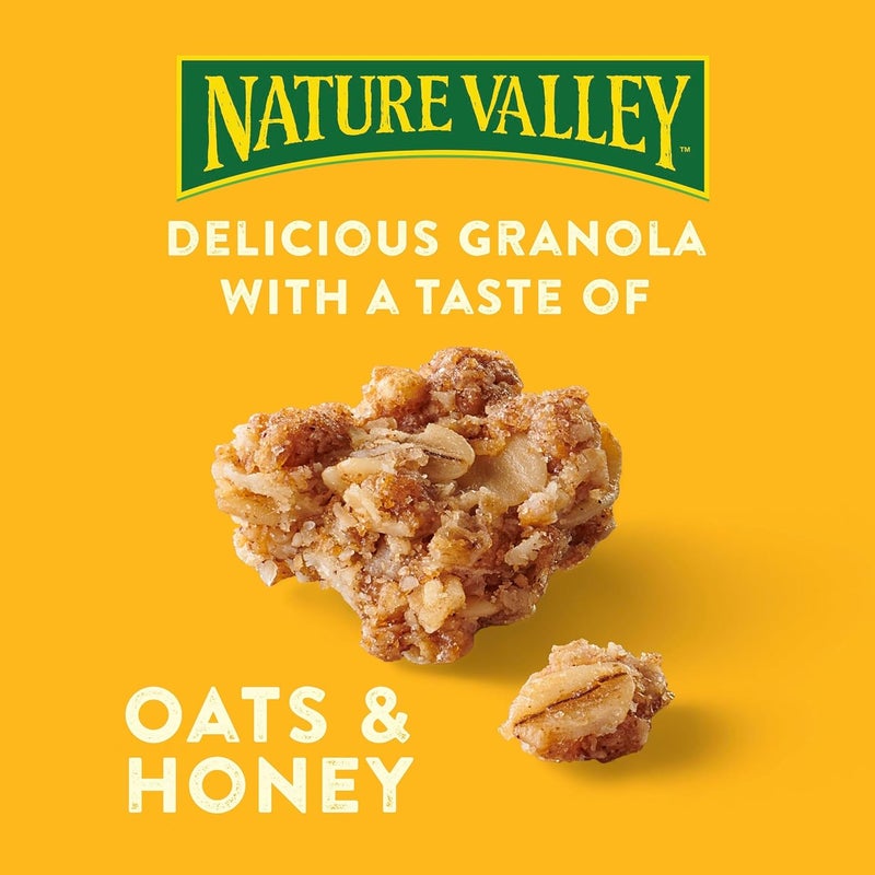 Nature Valley جرانولا ناتشر فالي المقرمشة، الشوفان والعسل، حجم عائلي في كيس قابل لإعادة الإغلاق، 24 أونصة - Image 3