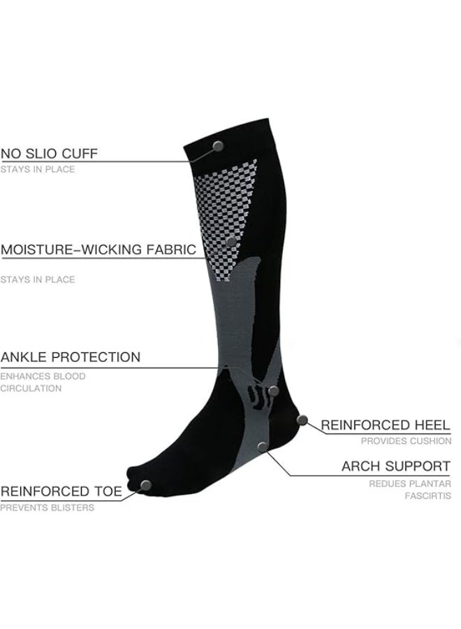 LYNLYN 3-Pack Compression Socks for Men & Women, Circulation Boost, Muscle Recovery, Edema & Varicose Vein Support - Image 2