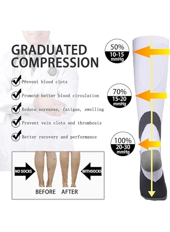 LYNLYN 3-Pack Compression Socks for Men & Women, Circulation Boost, Muscle Recovery, Edema & Varicose Vein Support - Image 4