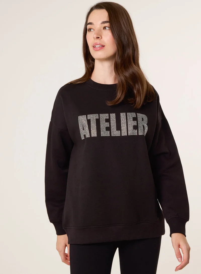 Blue Vanilla Atelier Diamante Sweatshirt