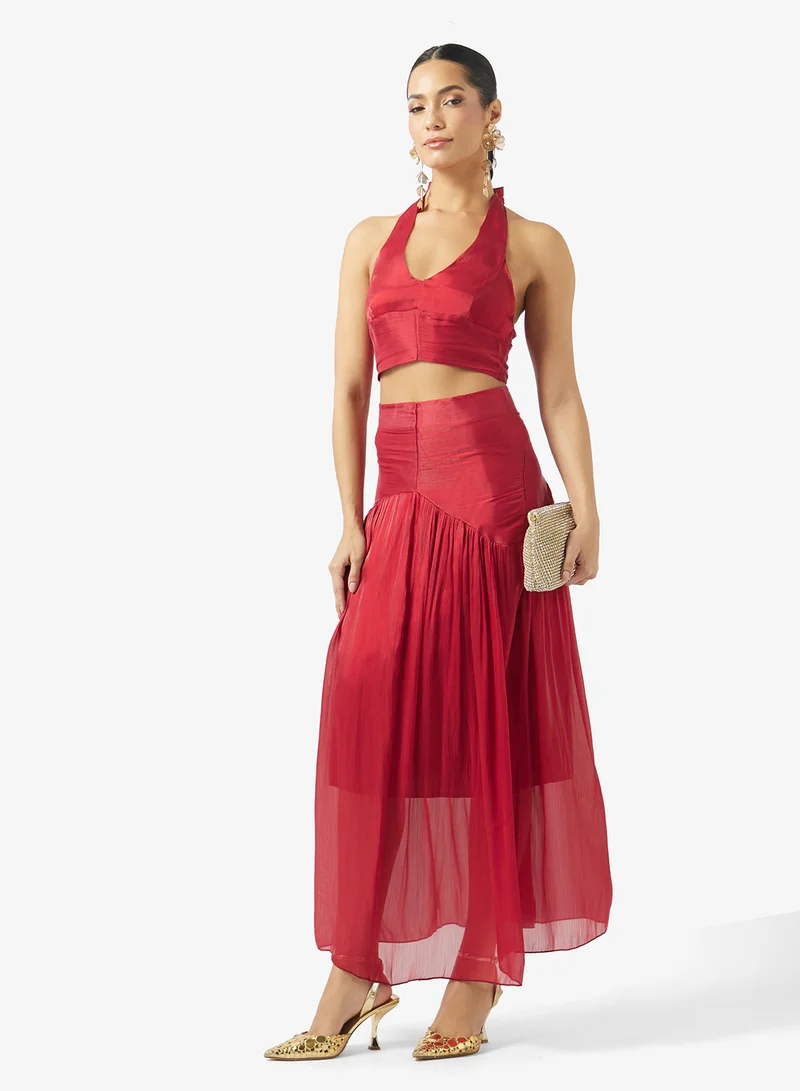Ella  Halter Neck Top & Skirt Set for Women | Best Price UAE