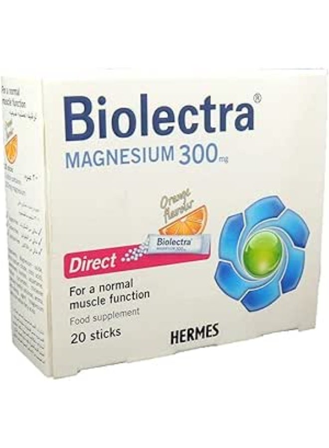 Biolectra magnesium 300mg direct sticks 20's
