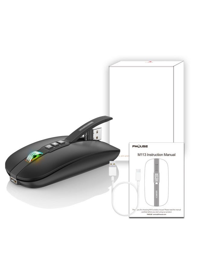 General New wireless 10M Bluetooth dual-mode 2.4G/BT5.1 mute mouse Mouse 2400DPI 6D gaming office 
