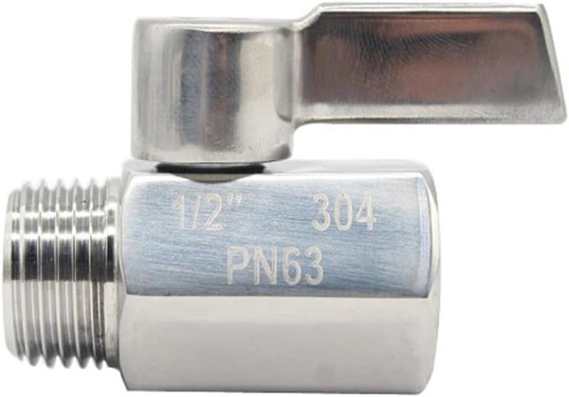 1 2 Inch Male Thread 304 316 Stainless Steel Mini Ball Valve BSP NPT - Image 1