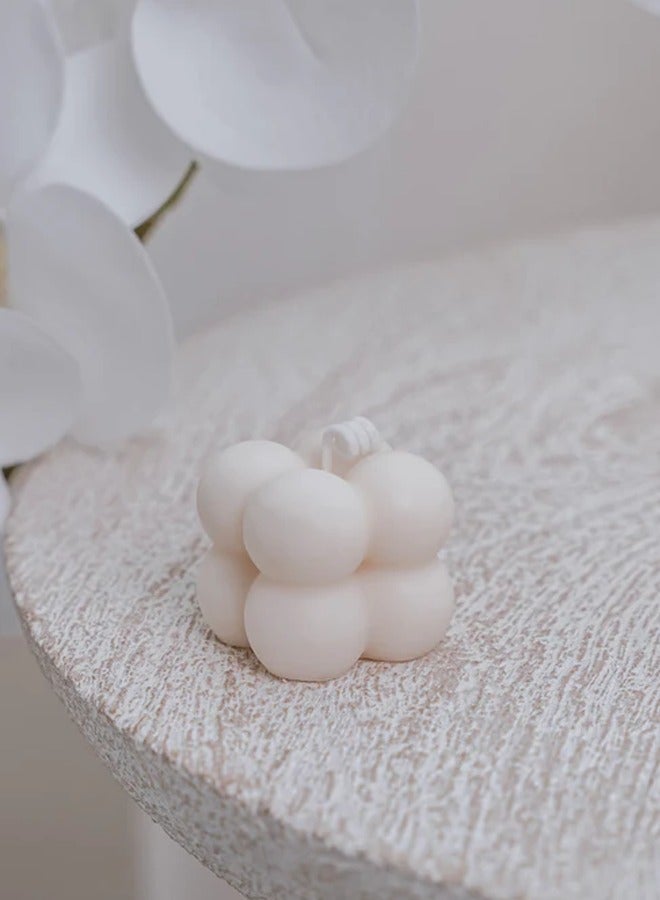 Mini Bubble Sculptural Candle – Aesthetic Bubble Cube Wax Candle for Home Decor