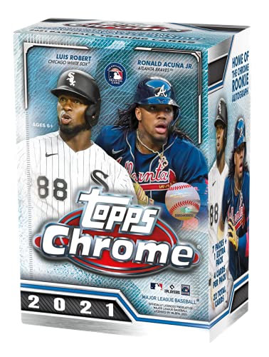 Topps 2021 Chrome Baseball Blaster Box, 32 cards per box - Image 4