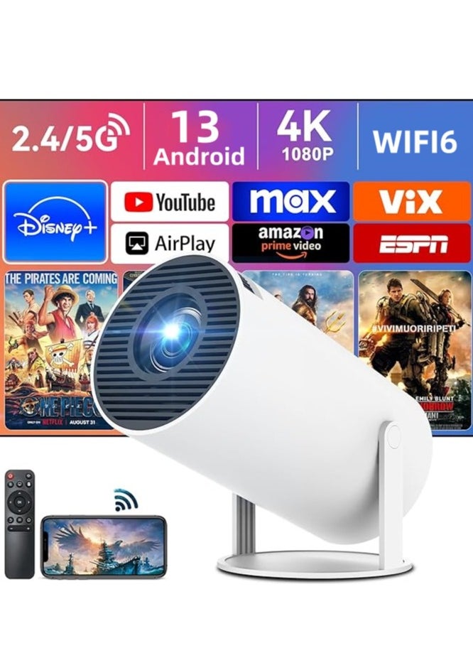 واي تي - جهاز عرض ذكي محمول HY300 Pro بدقة 4K و5G وWIFI وAndroid 13 ومسرح منزلي عالي الدقة للاستخدام الداخلي والخارجي - Image 1