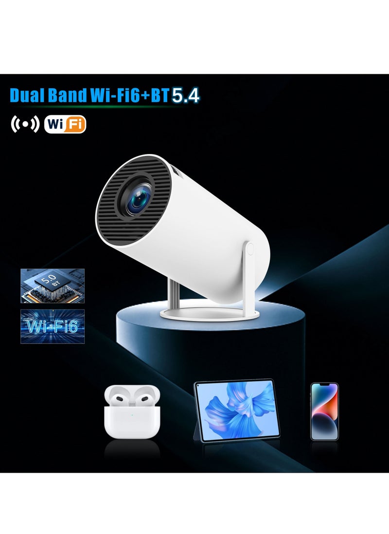 واي تي - جهاز عرض ذكي محمول HY300 Pro بدقة 4K و5G وWIFI وAndroid 13 ومسرح منزلي عالي الدقة للاستخدام الداخلي والخارجي - Image 1