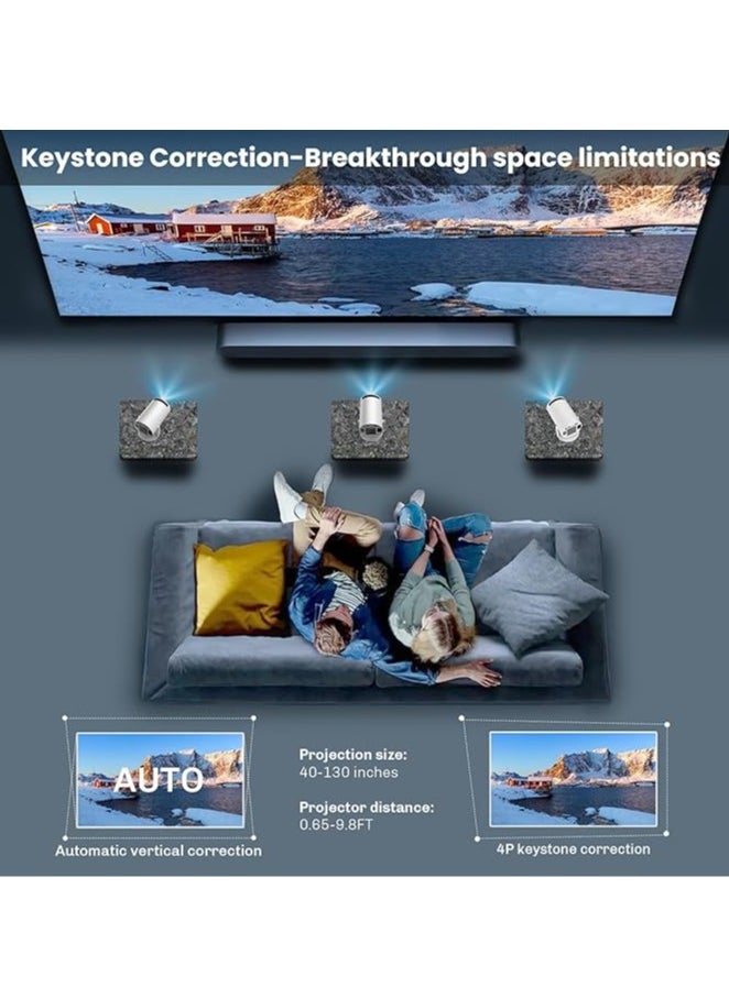 واي تي - جهاز عرض ذكي محمول HY300 Pro بدقة 4K و5G وWIFI وAndroid 13 ومسرح منزلي عالي الدقة للاستخدام الداخلي والخارجي - Image 1