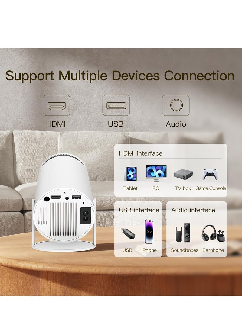 واي تي - جهاز عرض ذكي محمول HY300 Pro بدقة 4K و5G وWIFI وAndroid 13 ومسرح منزلي عالي الدقة للاستخدام الداخلي والخارجي - Image 1