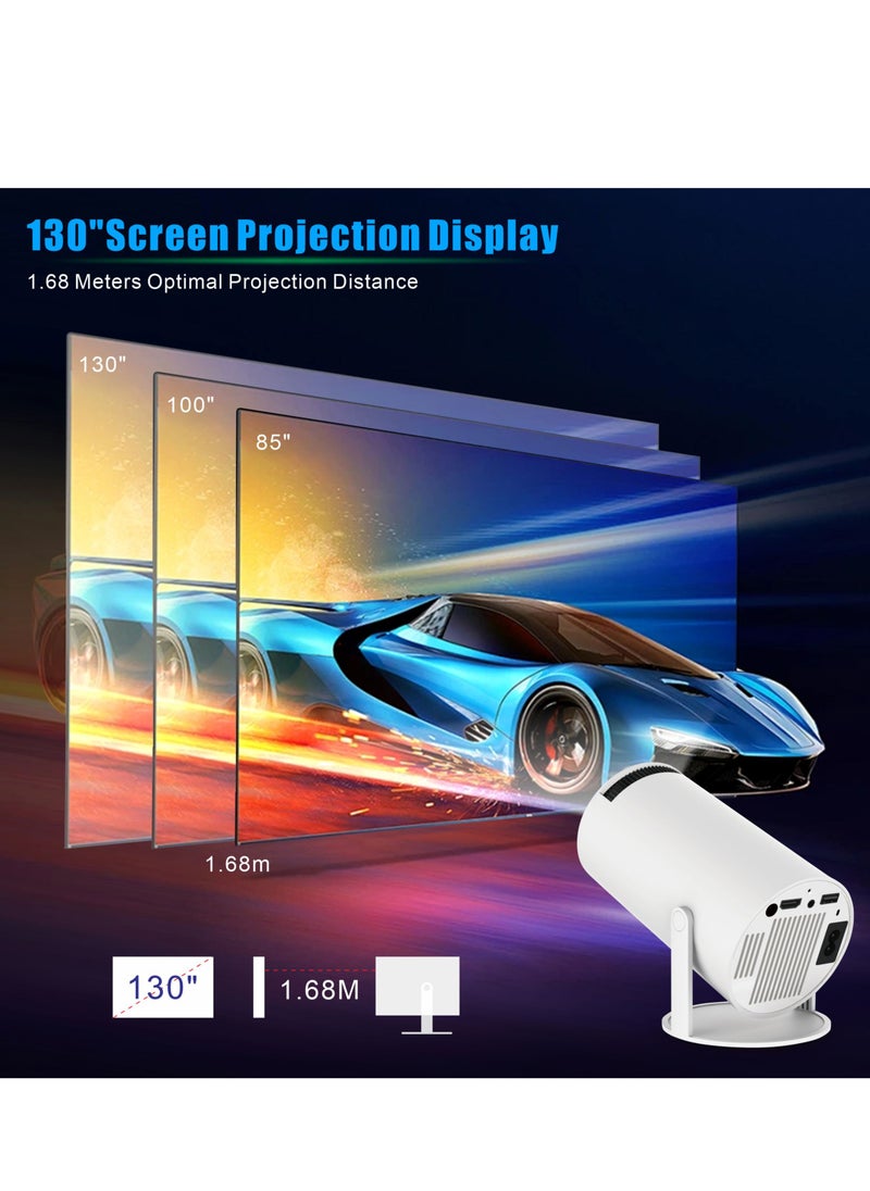 واي تي - جهاز عرض ذكي محمول HY300 Pro بدقة 4K و5G وWIFI وAndroid 13 ومسرح منزلي عالي الدقة للاستخدام الداخلي والخارجي - Image 1