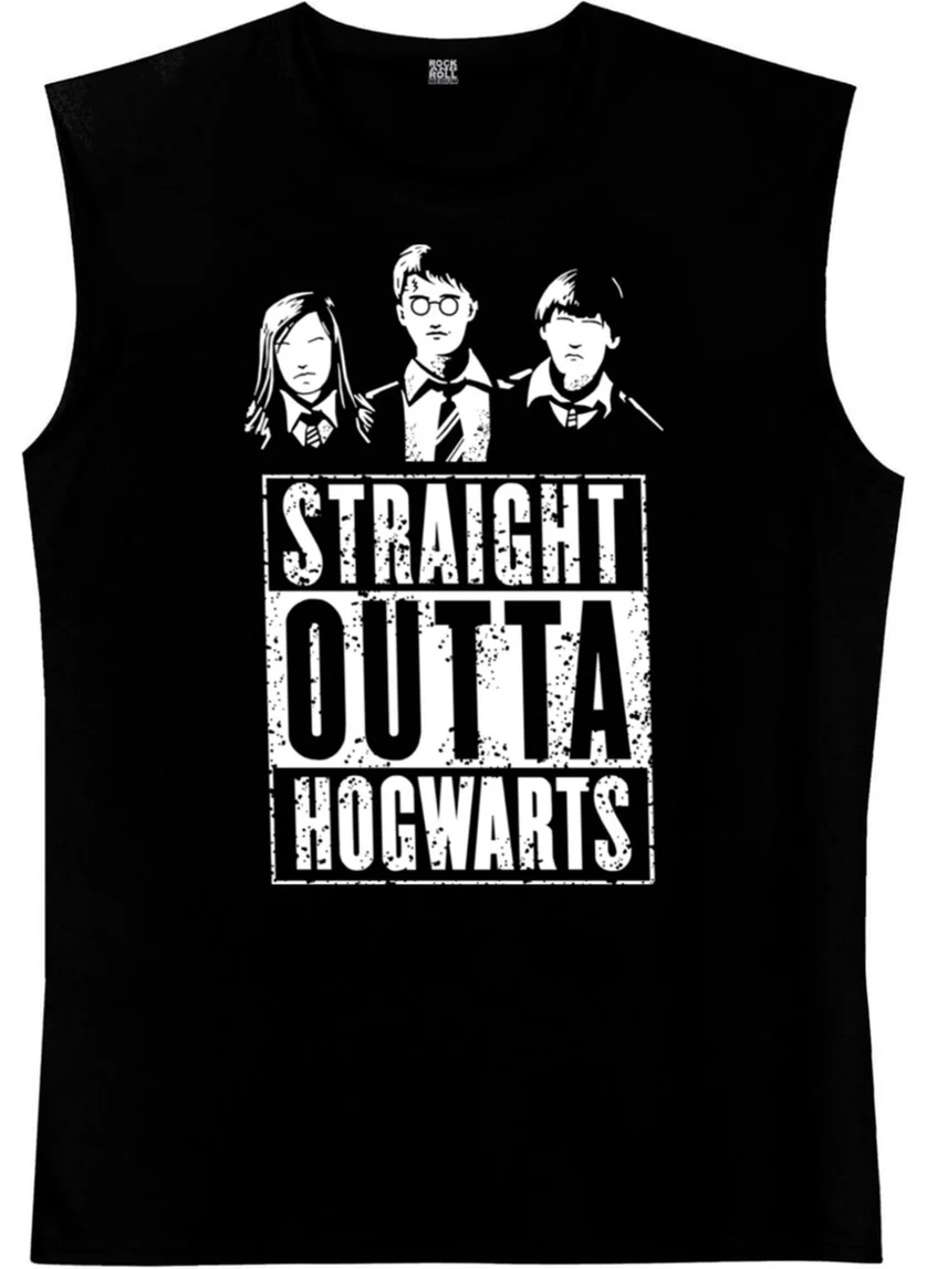 روك اند رول Magic School Black Cutaway Sleeve | Sleeveless Men's T-Shirt | Athlete