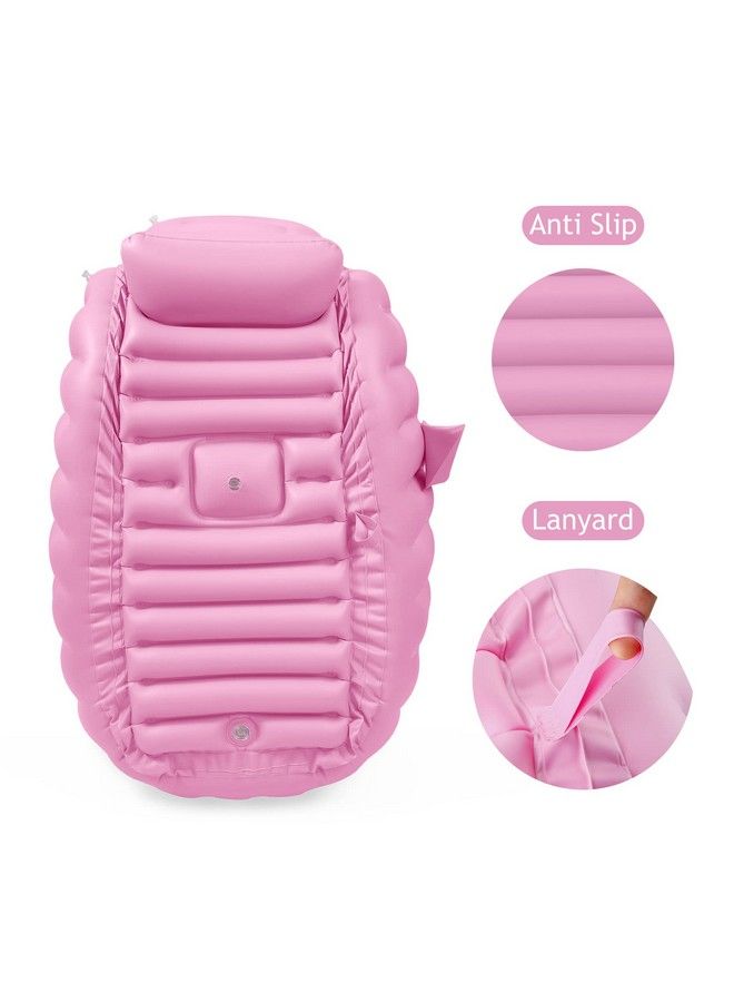 PandaEar Baby Inflatable Bathtub Portable Travel Baby Infant Bath Tub Toddler Bathtub With Air Pump Foldable Nonslip Shower Basin Mini Air Swimming Pool For Newborn (Pink) - Image 4
