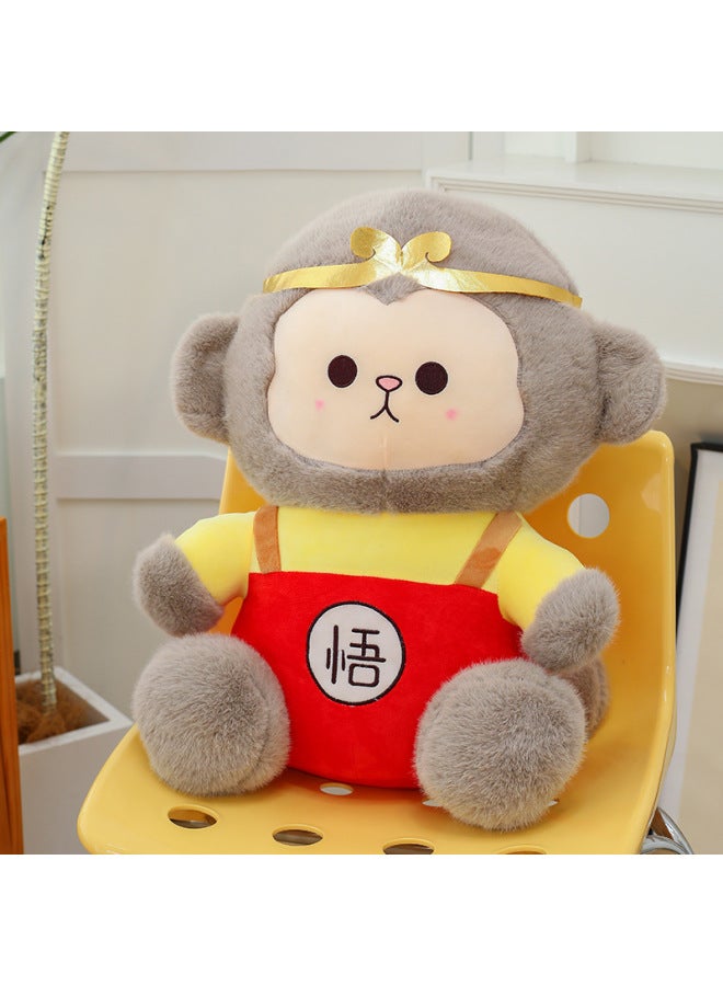 Children's Fun Doll Monkey Sitting Version Wukong Comes Plush Toy Pillow Rag Doll Children's Gift Muppet-Specifications:25cm-Color:Gold Hoop Style - Image 4