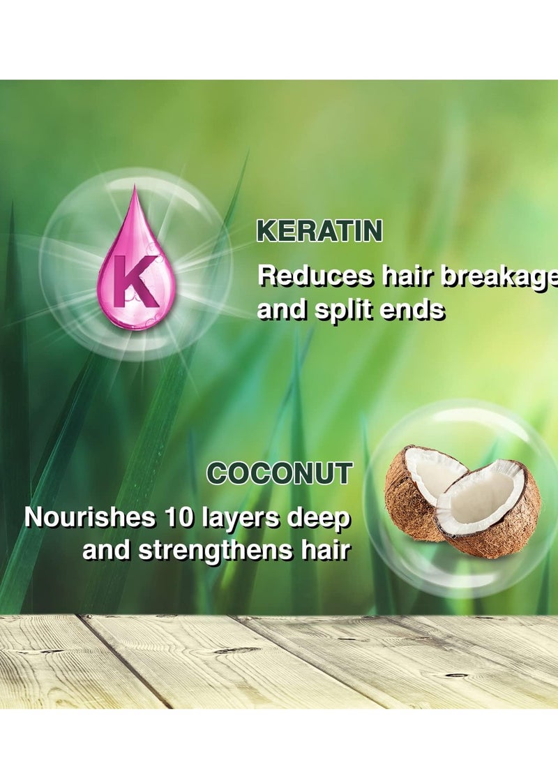 Parachute Parachute Advansed Keratin & Coconut Hair Oil |For Smooth & Shiny Hair |Reduces Hair Breakage & Split Ends| All Hair Types|No Parabens, Silicones & Sulphate| 5.7 Fl.oz.  - Image 4
