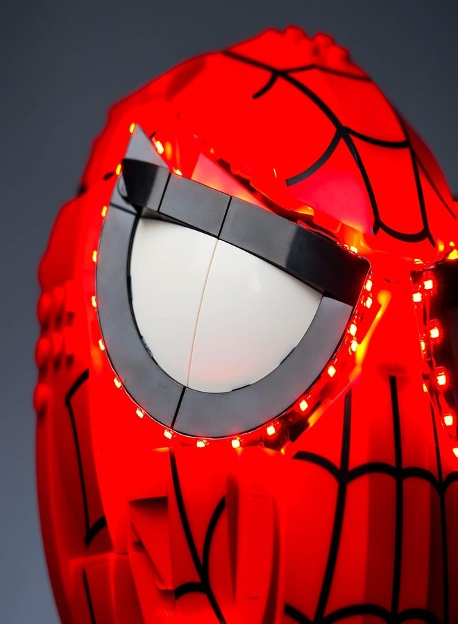 VONADO Light Control LED Light Compatible with Lego Spider Man's Mask 76285 (Lights Only, No Models) Creative Lighting Kit Accessories Compatible with Lego 76285 Spider Man Mask Set - Image 5