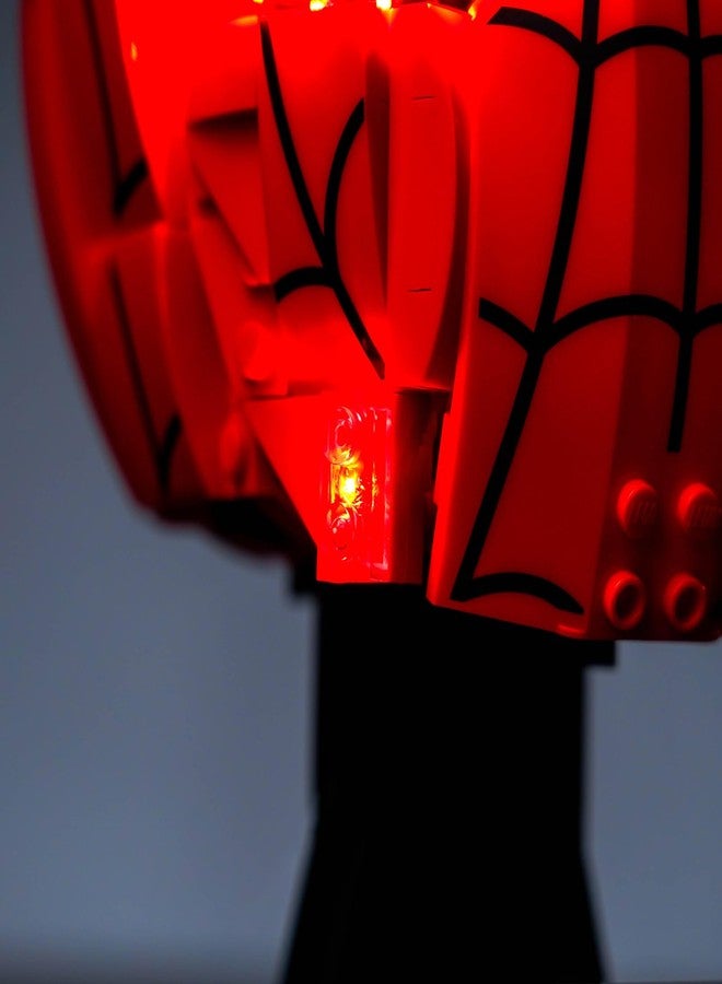 VONADO Light Control LED Light Compatible with Lego Spider Man's Mask 76285 (Lights Only, No Models) Creative Lighting Kit Accessories Compatible with Lego 76285 Spider Man Mask Set - Image 4