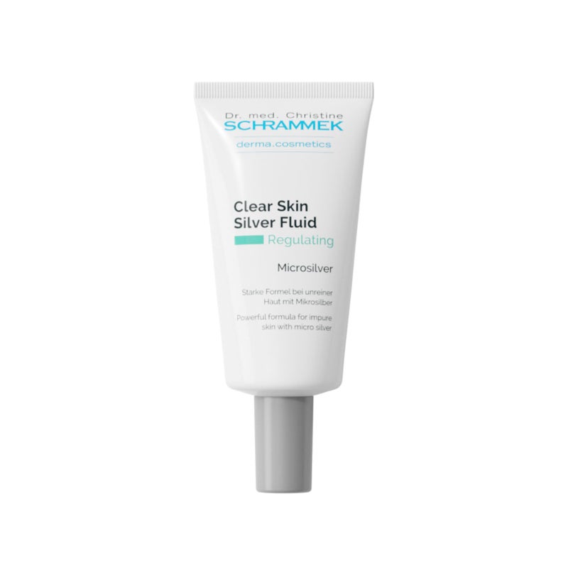 Schrammek Clear Skin Silver Fluid (1.7 fl oz) - Powerful Formula for Impure Skin with Microsilver - Combats the Key Factors of Impure Skin - with Aloe Vera - Face Fluid - Skin Care - Dr. Schrammek - Image 5