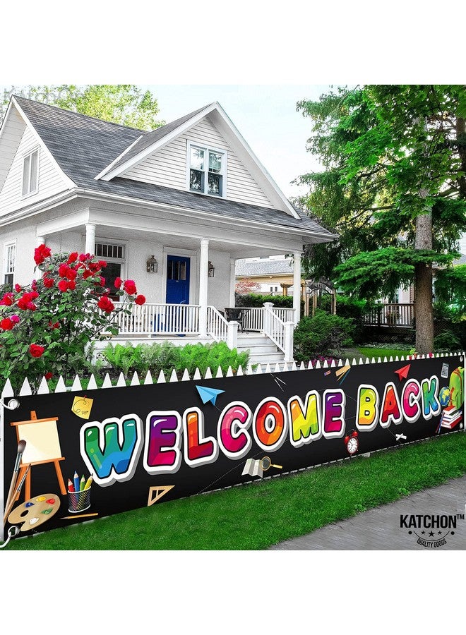 KatchOn, Welcome Back To School Banner - Xtralarge, 120x20 Inch | Back To School Yard Sign, Welcome Back Sign | Welcome Back To School Decorations | Back To School Backdrop, Welcome Back Decorations - Image 5