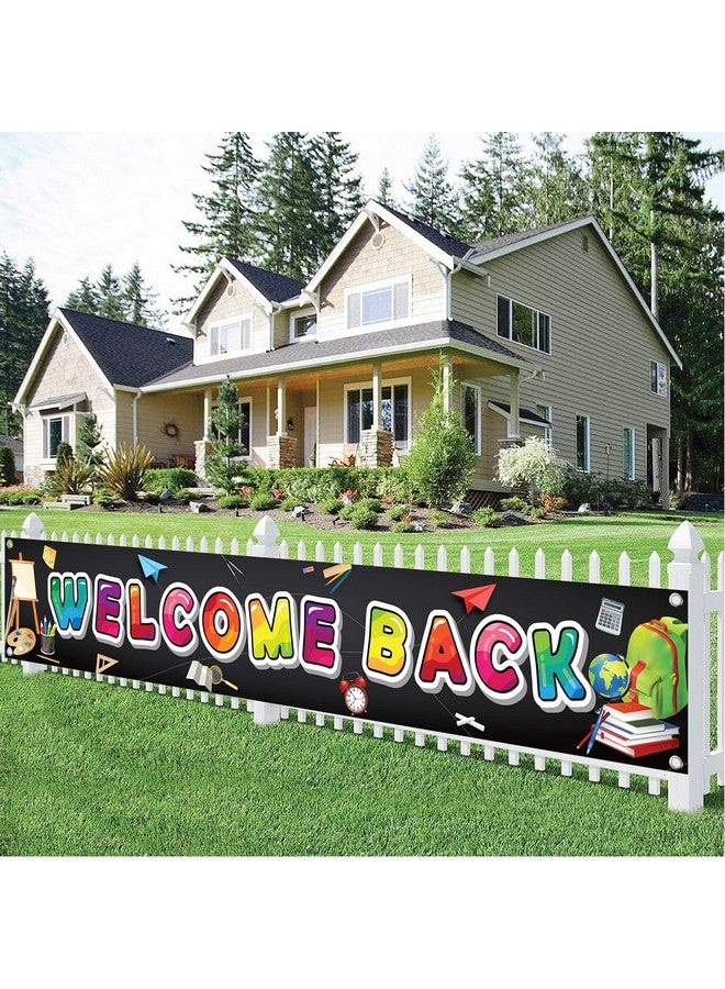 KatchOn, Welcome Back To School Banner - Xtralarge, 120x20 Inch | Back To School Yard Sign, Welcome Back Sign | Welcome Back To School Decorations | Back To School Backdrop, Welcome Back Decorations - Image 1