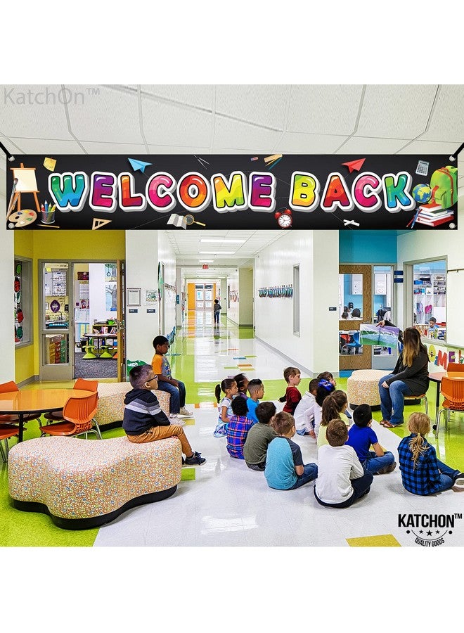 KatchOn, Welcome Back To School Banner - Xtralarge, 120x20 Inch | Back To School Yard Sign, Welcome Back Sign | Welcome Back To School Decorations | Back To School Backdrop, Welcome Back Decorations - Image 2