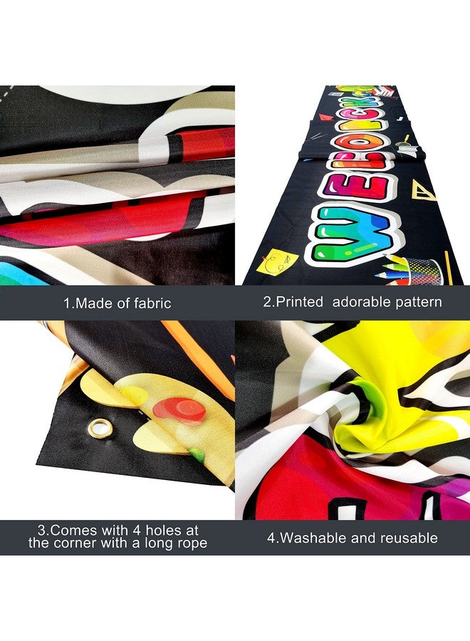 KatchOn, Welcome Back To School Banner - Xtralarge, 120x20 Inch | Back To School Yard Sign, Welcome Back Sign | Welcome Back To School Decorations | Back To School Backdrop, Welcome Back Decorations - Image 3