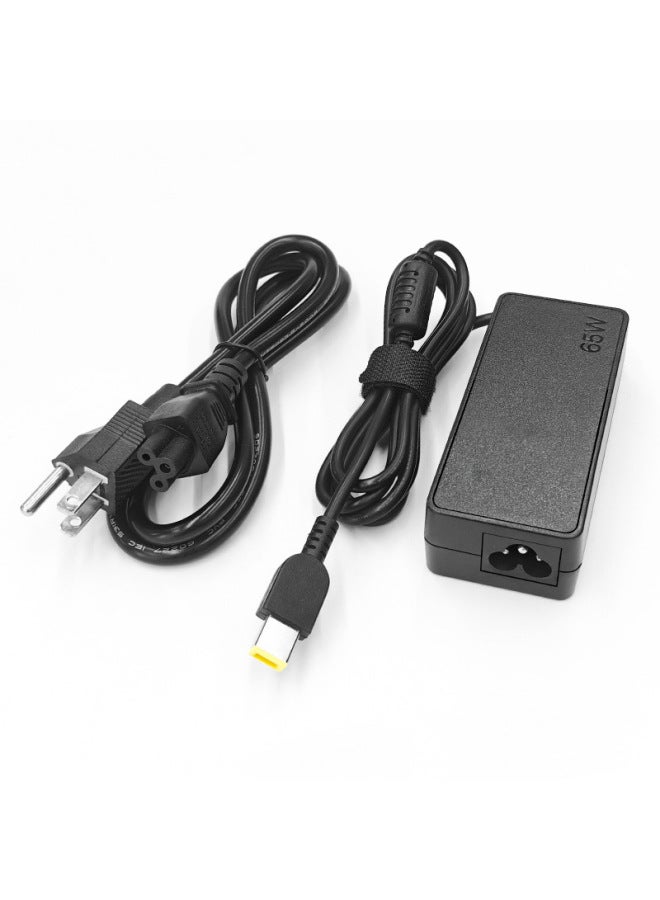 Suitable For Lenovo Notebook Computer 65w Adapter Charger Line 20V3.25A Square Mouth With Needle 11*5.5mm-Color:Us Standard + Power Cord-Specifications:20v 3.25a 65w-square Port With Needle