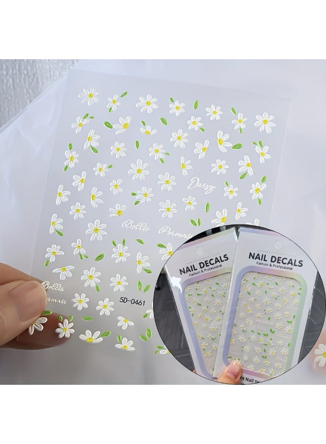 Modern 5D nail stickers - 3D for an attractive nail look in minutes - High-quality sticker compatible with nail polish and gel. - Image 1