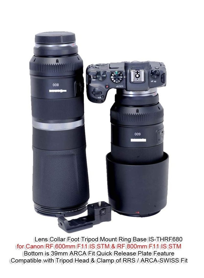 Captaintech Tripod Mount Ring Base, Lens  Support Stand Compatible with Canon RF 600mm F11 IS STM and Canon RF 800mm F11 IS STM, Lens Holder for replacement foot bracket with quick release plate IS-THRF680 KSA | - Image 5