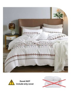 Queen size 6 pieces Bedding Set Without Filler, White Color Simple Elegant Design. - pzsku/Z7B198465F3F607F108CEZ/45/_/1733286716/033fc1c0-3848-4457-9288-414414a57b40