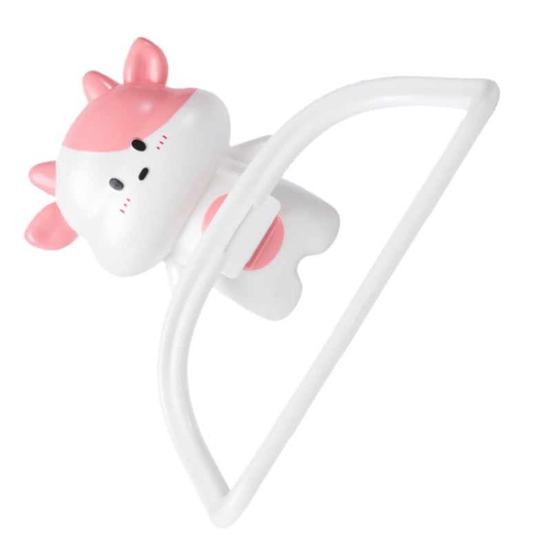 Wall Mounted Towel Holder With Cartoon Cow Design Easy Installation Bathroom Accessory - Image 2