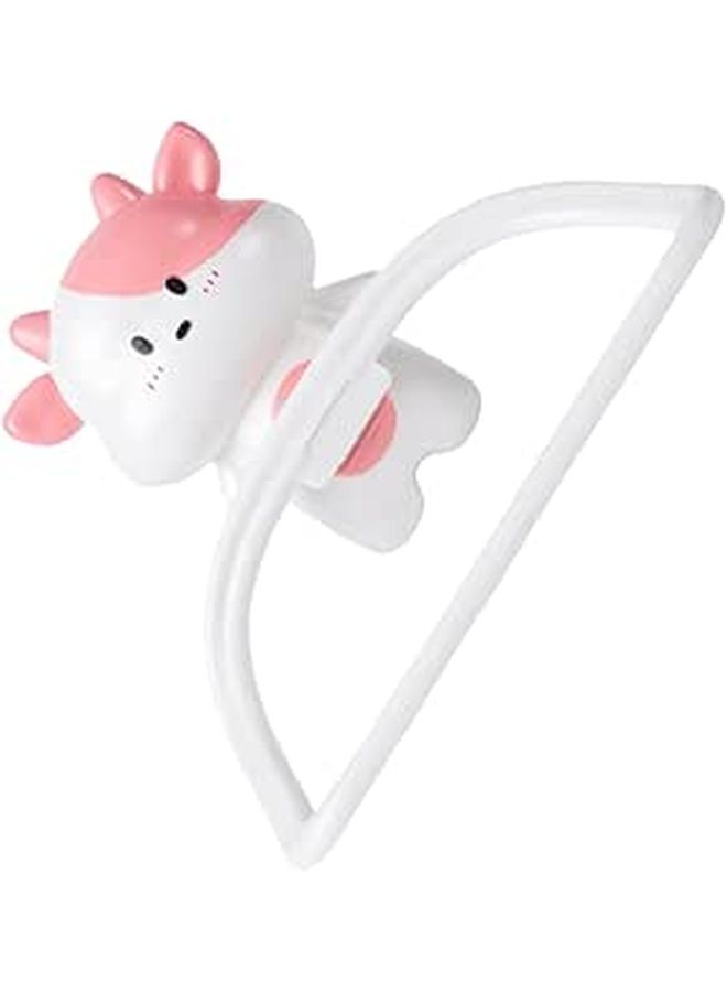 Wall Mounted Towel Holder With Cartoon Cow Design Easy Installation Bathroom Accessory - Image 1