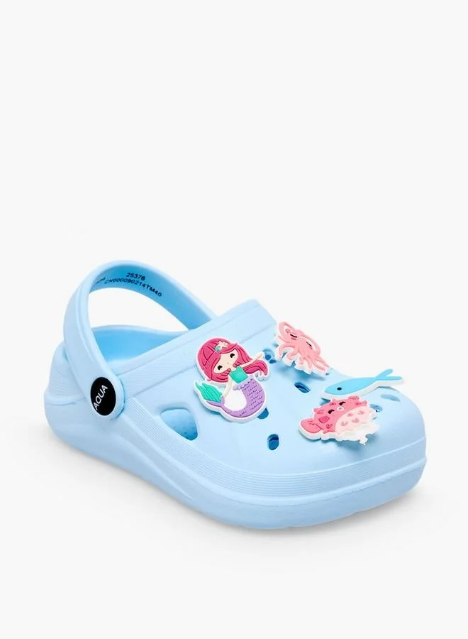 أكوا Girls Sea Creatures Jibbitz Clogs