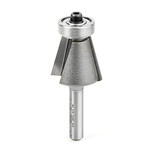 Amana Tool - 49408 Carbide Tipped Chamfer 15 X 7/8 Dia X 3/4 X 1/4"" Shank - Image 1
