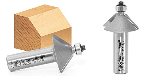 Amana Tool - 49408 Carbide Tipped Chamfer 15 X 7/8 Dia X 3/4 X 1/4"" Shank - Image 4