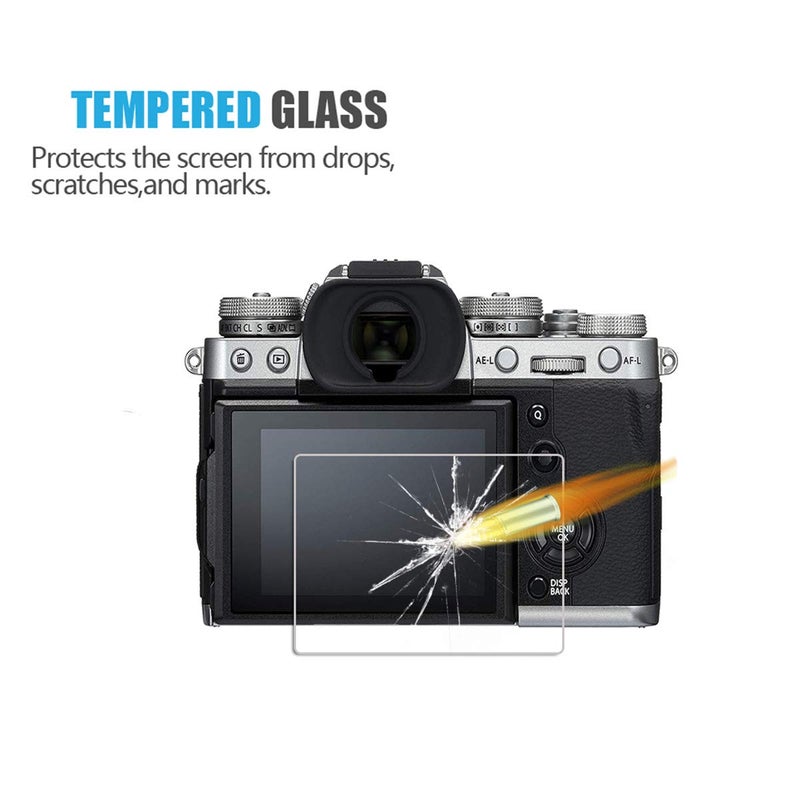 AKWOX (Pack of 3) Tempered Glass Screen Protector For Fujifilm X-T3, [0.3mm 2.5D High Definition 9H] Anti-scratch Optical LCD Premium Protective Cover - Image 3