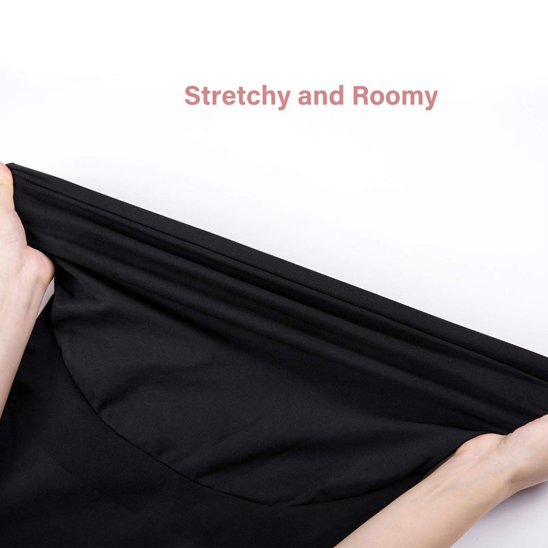 Gratlin Women's Seamless Maternity Shapewear for Dresses Pregnancy Shorts Panties High Waist Mid-Thigh Underwear Black X-Large - Image 5
