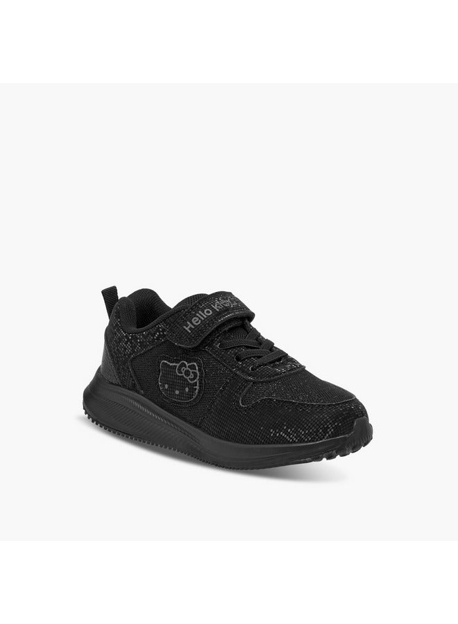 Hello Kitty Girls Embellished School Shoes with Hook and Loop Closure - Image 2
