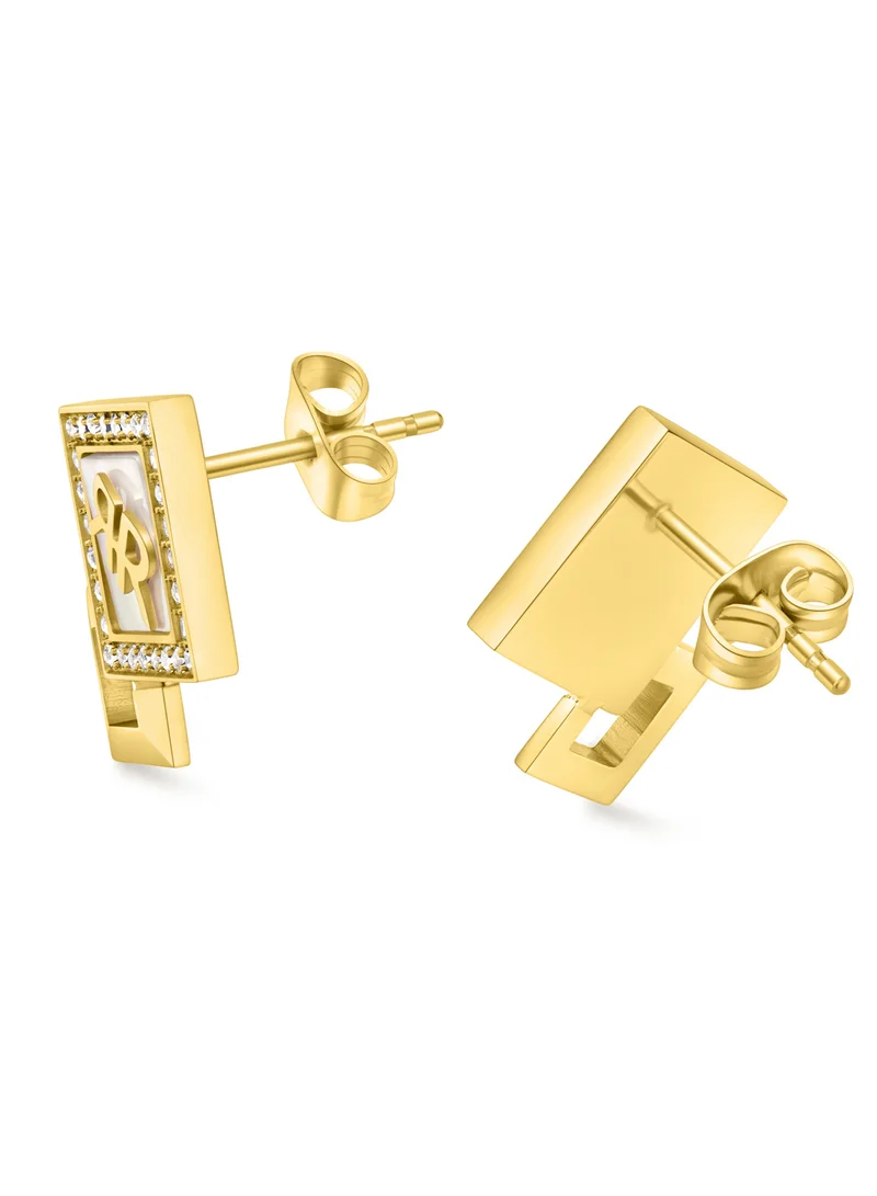 شيروتي 1881 Diamante White and Gold Plated Earrings for Women