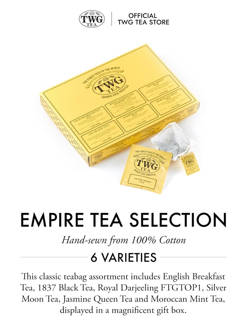 TWG Tea | Empire Tea Selection | 6 Varieties | Exclusive Tea Blends | 30 Hand Sewn Cotton Teabags | Gift Set - Image 4