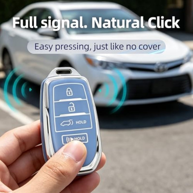 for Toyota Key Fob Cover with Keychain, Soft TPU Key Fob Holder, Fit for 2026 Toyota Camry Corolla Cross Tacoma RAV4 Grand Highlander 4Runner Tundra Venza Crown - Image 4