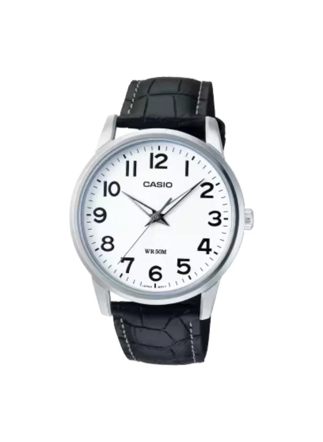 CASIO Men's Analog Display Watch With Black Leather Strap - MTP-1303L-7BVDF