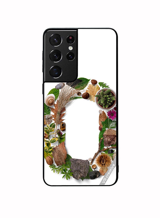 VR CREATIVE Protective Case Cover For Samsung Galaxy S21 Ultra 5G Alphabet O Design Multicolour - Image 1