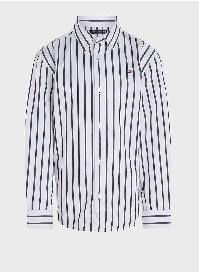 TOMMY HILFIGER Kids Stripe Regular Shirt  - Image 1