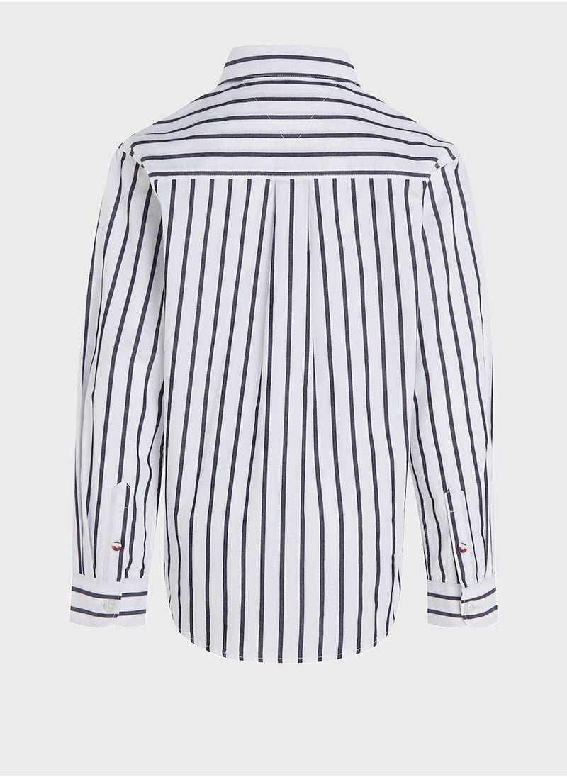 TOMMY HILFIGER Kids Stripe Regular Shirt  - Image 2