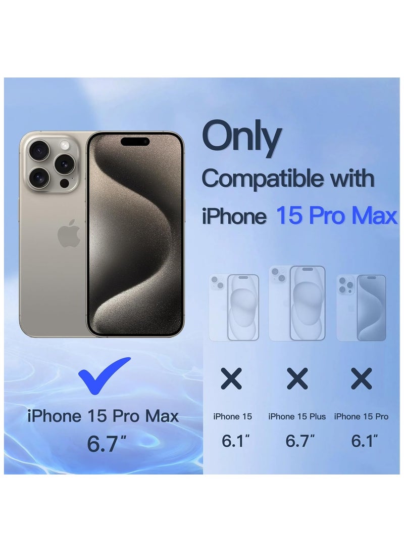 آرمور شاشة حماية زجاجية للحفاظ على الخصوصية مضادة للتجسس (لقافة) لهاتف أبل ايفون 15 برو ماكس 6.7-بوصة أسود - Image 2