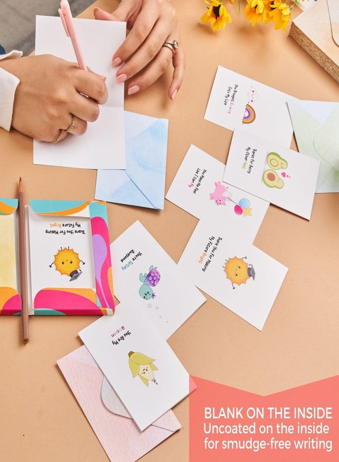 DOODLE Set of 12 Blank Notecards | Coloured Envelopes | Jacket Style Packaging | 6 Different Designs for all Occasions | 3 x 4.25 inches, 160 gsm - Image 5