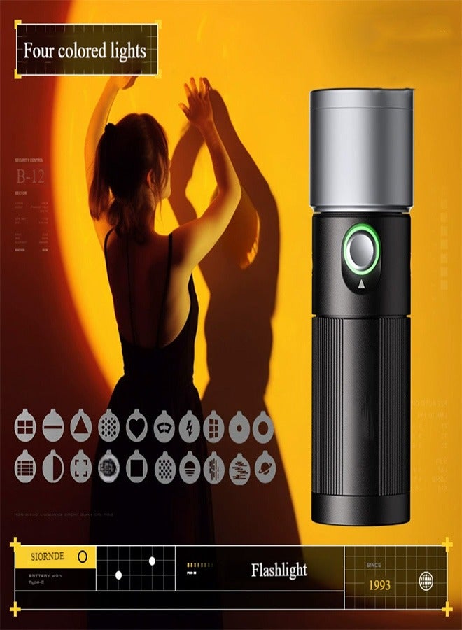 Photography flashlight | 20 Patterns, 4 Colors, 8400mAh, Zoomable for Live Streaming  Photography | Portable Party Ambiance Light - Image 1