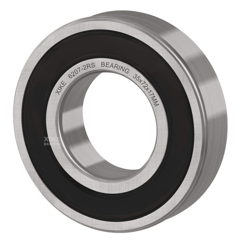 XIKE 2Pcs 6207-2RS Double Rubber Seal Bearings,Pre-lubricated and Stable Performance and Cost Effective,Deep Groove Ball Bearings (35x72x17mm) - Image 4